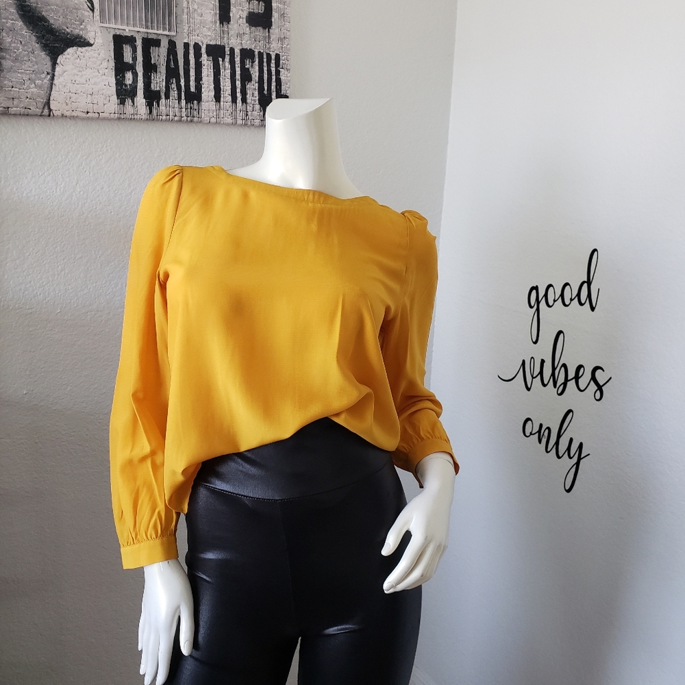 Loft Mustard Blouse